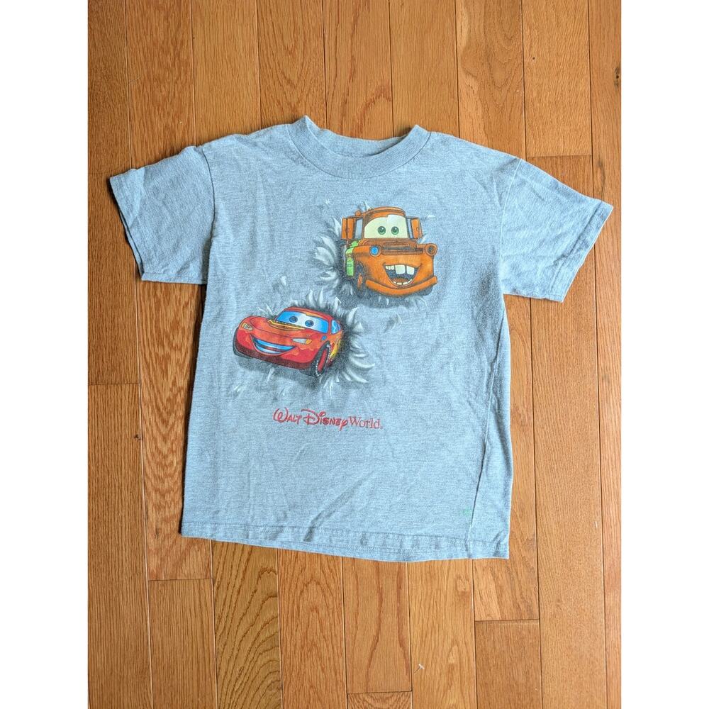 Vintage Disney Parks Pixar Cars Lightning McQueen Mater Tee Shirt Small
